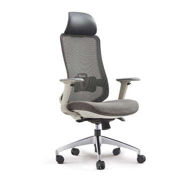 Contemporary Light Gray Mesh Swivel Office Chair with High Back & Adjustable Height-Furniture,Office Chairs,Office Furniture
